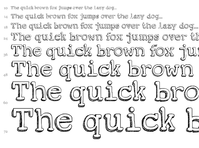 DK Koerier font waterfall